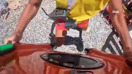 Konyaaltı Sahili’nde İnsansız Robot Cankurtaran iş başında