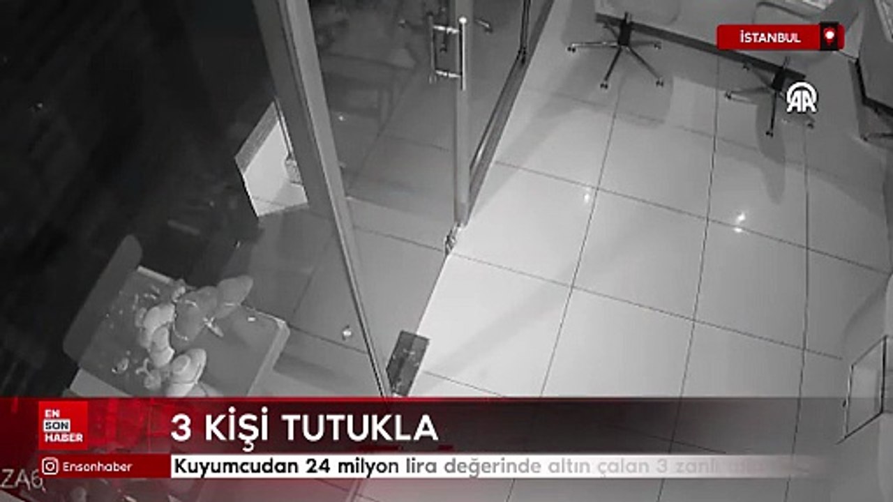 İstanbul'da kuyumcudan 24 milyon lira değerinde altın çalan 3 zanlı tutuklandı
