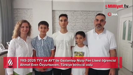 YKS Türkiye birincisi Ahmet Eren Özyurtseven konuştu! İşte tercih edeceği bölüm