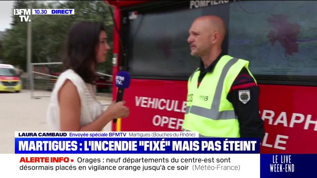 Martigues: l'incendie est fixé mais pas éteint, 350 pompiers toujours mobilisés