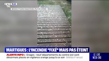 Orages: les images des grêlons qui tombent dans le Puy-de-Dôme, 9 départements en vigilance orange