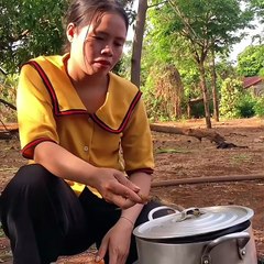 Cooking food jarai Montagnards in Pleiku
