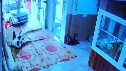 Person Falls After Car Drives Over Carpet