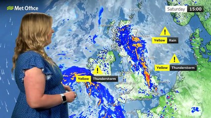 Met Office Saturday Afternoon Weather Forecast 19/07/2025