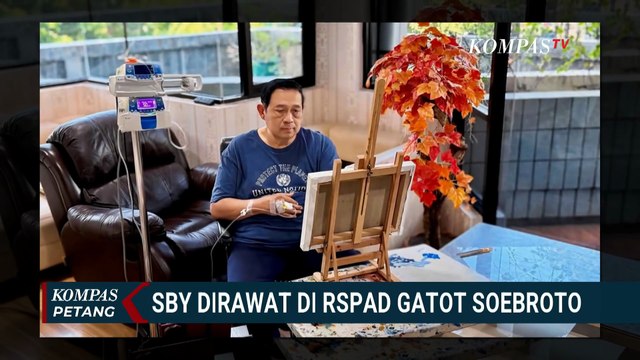 Potret SBY Melukis dengan Tangan Terinfus, Dirawat di RSPAD Gatot Soebroto | KOMPAS PETANG
