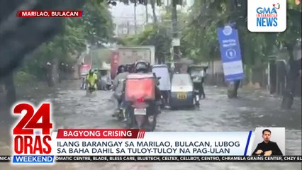 Ilang barangay sa Marilao, Bulacan, lubog sa baha dahil sa tuloy-tuloy na pag-ulan | 24 Oras Weekend