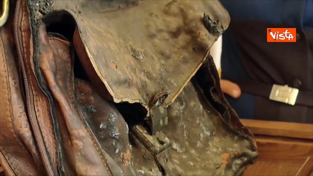 Anniversario Strage Via D'Amelio, ecco la borsa di Paolo Borsellino esposta a Montecitorio