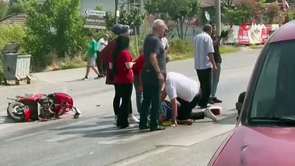 D-100’de hafif ticari araç ile elektrikli bisiklet çarpıştı: 1 yaralı