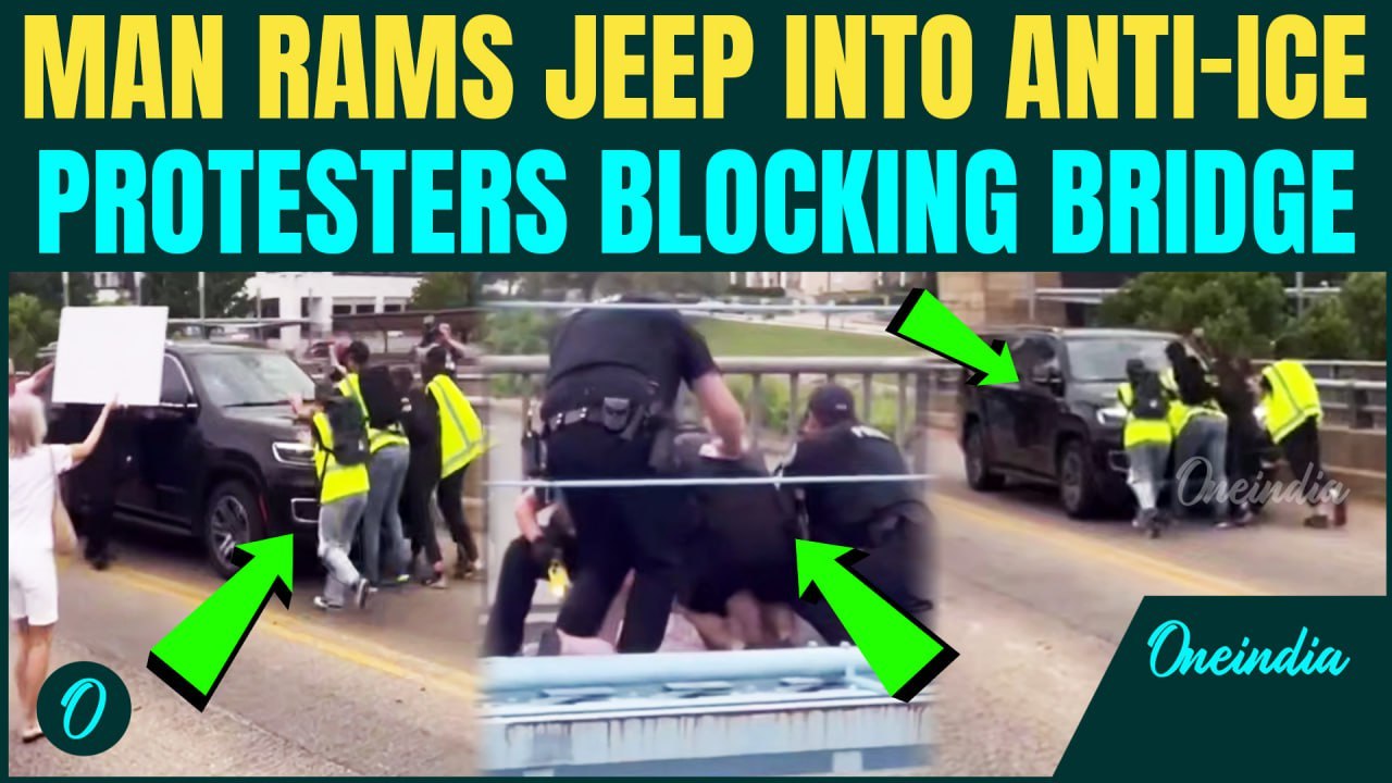 VIDEO: Jeep RAMS Anti-ICE Protesters on Roebling Bridge | Police Bodycam Shows Thrashed Protesters