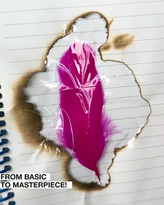 Turning a simple feather into art