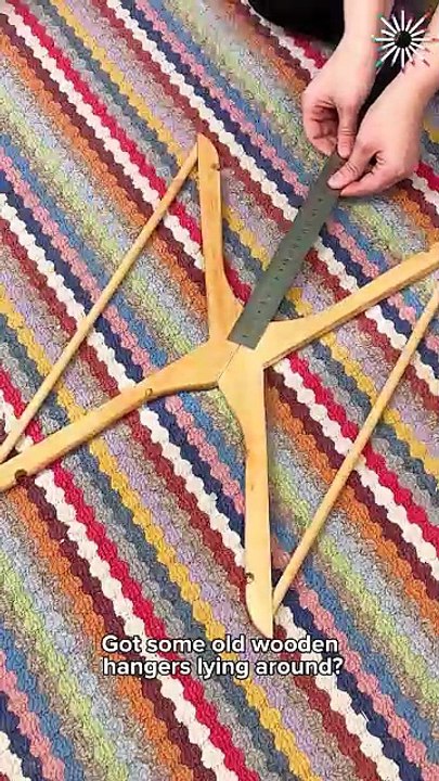 Modern table made from DIY hangers