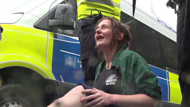 Watch: Police remove protesters at Palestine Action solidarity demonstration