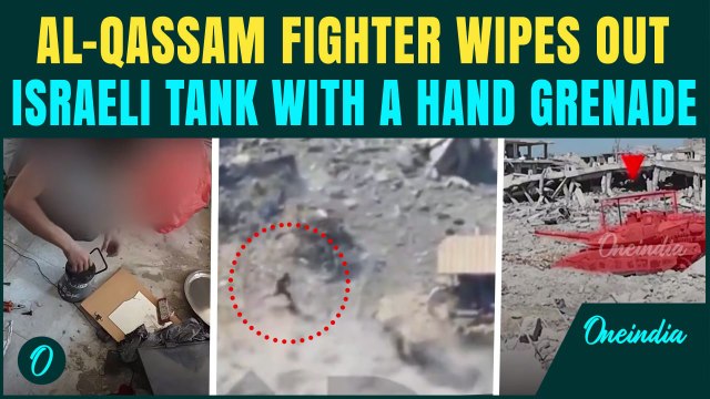 CHILLING FOOTAGE: Al-Qassam Fighter DESTROYS IDF Tank With Just a Hand Grenade|Dodges Israeli Drones