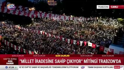 Trabzon'daki CHP mitinginde 61. dakika şovu