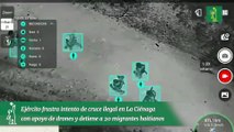 Ejército frustra intento de cruce ilegal en La Ciénaga con apoyo de drones y detiene a 20 migrantes haitianos