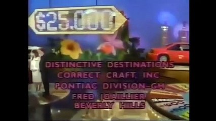 Wheel of Fortune partial closing credits, 4/19/93