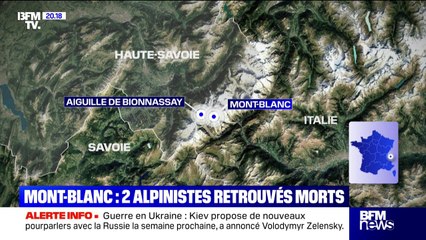 Mont-Blanc: deux alpinistes retrouvés mort après avoir "certainement dévissé", une enquête judiciaire ouverte