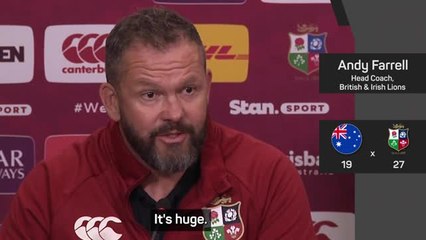Farrell and Itoje delighted with 'huge' Lions victory over Australia