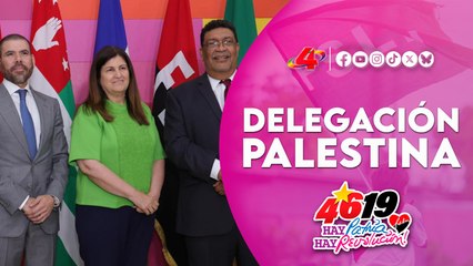 🇵🇸🤝🇳🇮 Nicaragua recibe delegación de Palestina en 46 aniversario de la Revolución