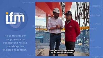 Carlos Fernando Galán muestra el avance de la construcción del TranMiCable de San Cristóbal