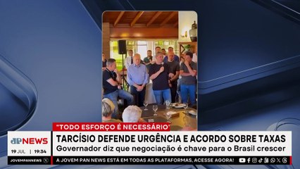 Tarcísio defende urgência e acordos sobre taxas dos EUA
