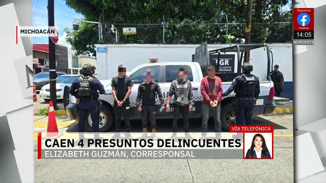 En Uruapan, detienen a 4 presuntos integrantes de célula delictiva; uno es de origen venezolano