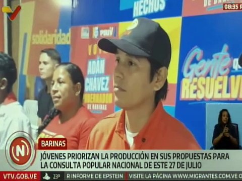 Más de 10 mil Jóvenes del edo. Barinas participaron en las asambleas para postular sus proyectos