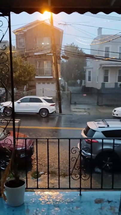 Rainy day in jersey city new jersey usa