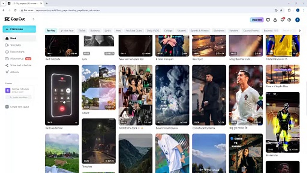 Capcut Web Editor 5 Utilizing Templates