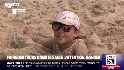 Les autorités alertent sur les dangers des trous dans le sable après l'hospitalisation en urgence d'un enfant dans les Landes