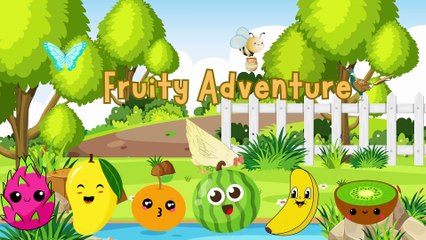 Learn 10 Fruit Names for Kids  Fun Animated Fruit Video