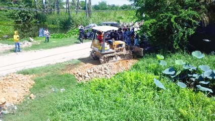 Amazing Project Remove Flooded land by Bulldozer & Dump Truck
