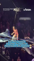 Katy Perry manque  de chuter de plusieurs mètres
