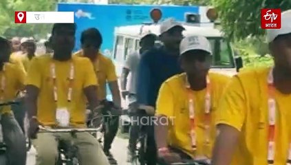 BHU में केंद्रीय खेल मंत्री ने चलाई साइकिल; बोले- 'मादक पदार्थों का सेवन युवाओं के सामने सबसे बड़ा खतरा'