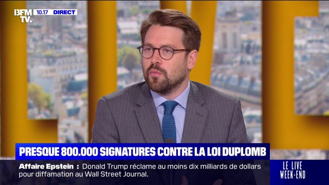 Pétition contre la loi Duplomb: Benjamin Lucas, député Génération.s, demande à Emmanuel Macron de ne pas promulguer la loi