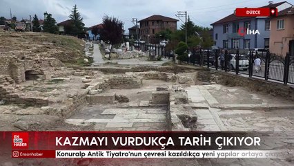 Düzce'de kazmayı vurdukça tarih çıkıyor