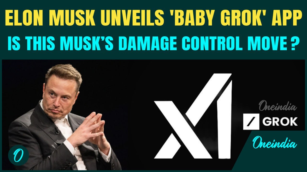Elon Musk UNVEILS ‘Baby Grok’ AI App For Kids After Grok Bot's Antisemitic Scandal SHOCKS Internet