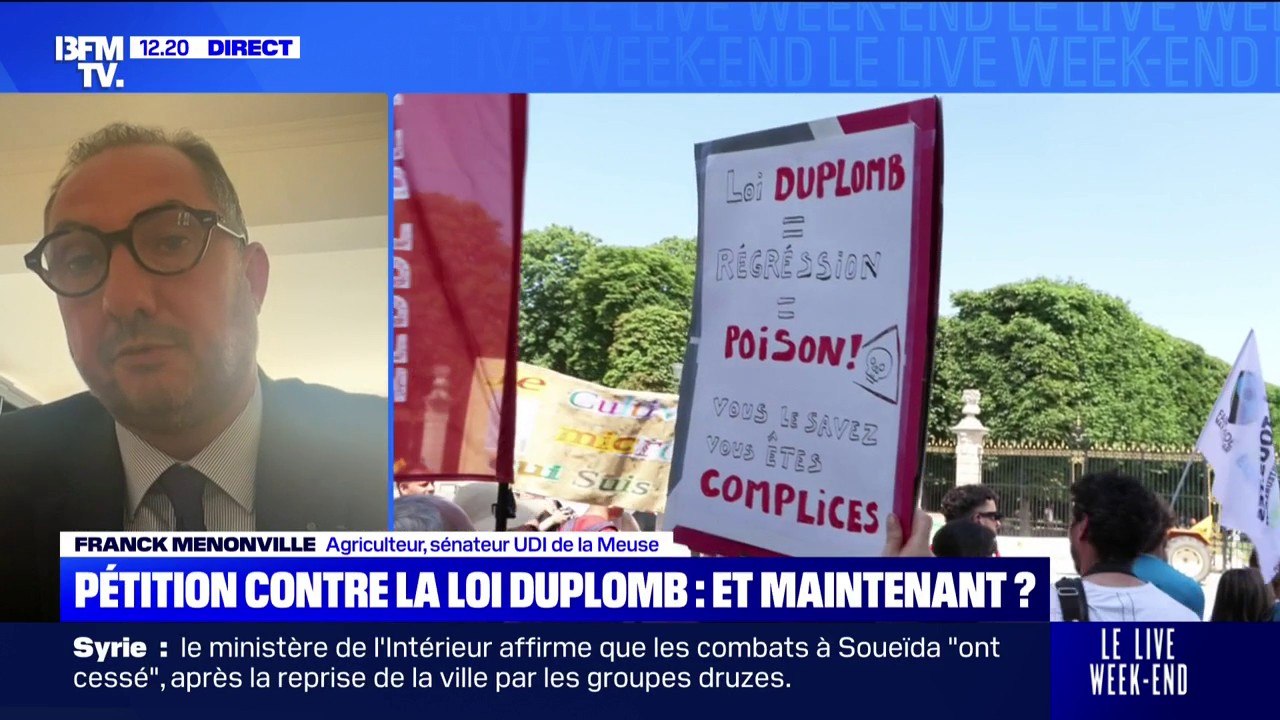 Franck Menonville, sénateur UDI et co-auteur de la loi Duplomb: "Il n'y a rien de révolutionnaire dans cette loi"