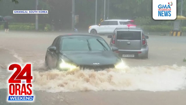 Online Exclusive: Ilang bahagi ng South Korea, binaha dahil sa tuloy-tuloy na pag-ulan; 4 nasawi | 24 Oras Weekend
