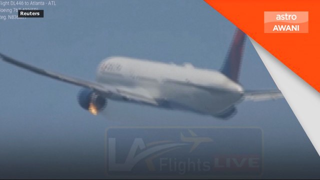 Enjin pesawat Delta Airlines terbakar sejurus berlepas