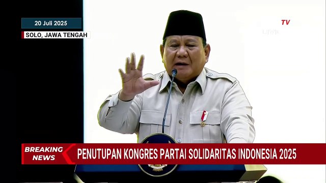 Presiden Prabowo: Kader PSI Harus jadi Aktivis Melindungi Gajah