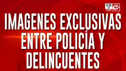 Imagenes exclusivas del enfrentamiento entre policìa y delincuentes