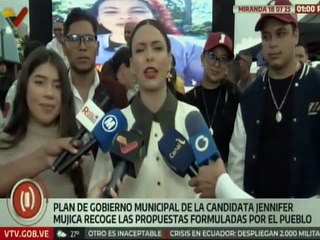 Candidata mirandina Jennifer Mujica recorrió el estado para presentar propuestas al pueblo