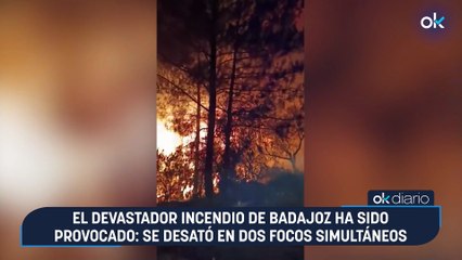 El devastador incendio de Badajoz ha sido provocado: se desató en dos focos simultáneos
