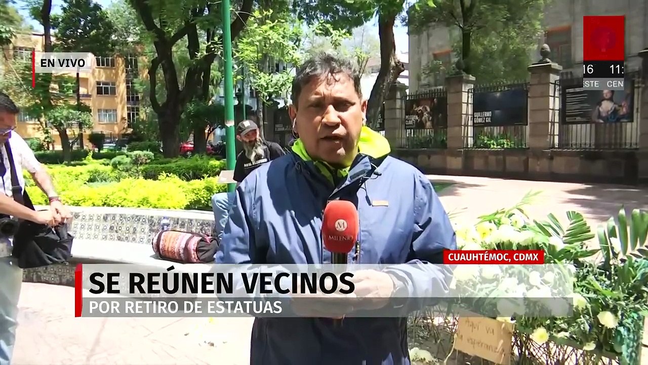 CdMx: Vecinos se reúnen tras retiro de las estatuas del ‘Che’ Guevara y Fidel Castro
