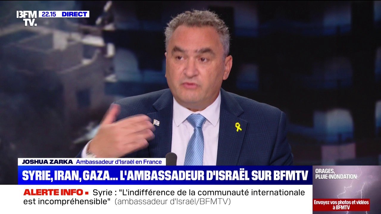 Syrie: l'ambassadeur d'Israël en France appel à "l'arrêt des combats, sinon on va y participer"
