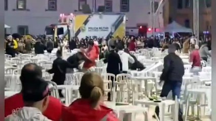 Confusão generalizada termina em correria e prejuízo durante Festa da Tainha no litoral do Paraná; veja o vídeo