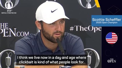 Scheffler delighted but reiterates 'unfulfilment' claim after winning The Open