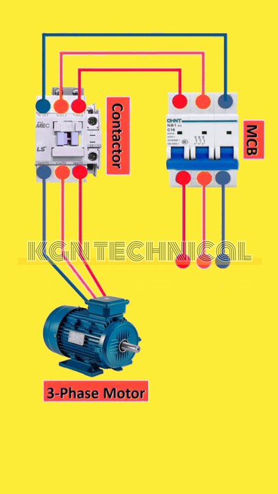 3 Phase motor Connection  #diy​ #motor