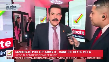 “Hay mucha expectativa”: Así llegó Manfred al debate presidencial en UNITEL